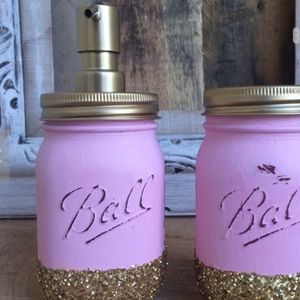 Pink Glitter Bathroom Set